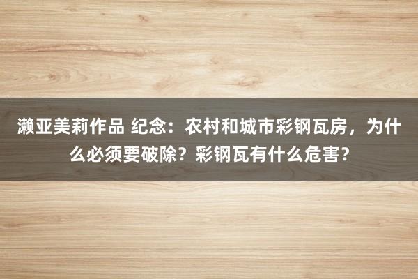 濑亚美莉作品 纪念：农村和城市彩钢瓦房，为什么必须要破除？彩钢瓦有什么危害？