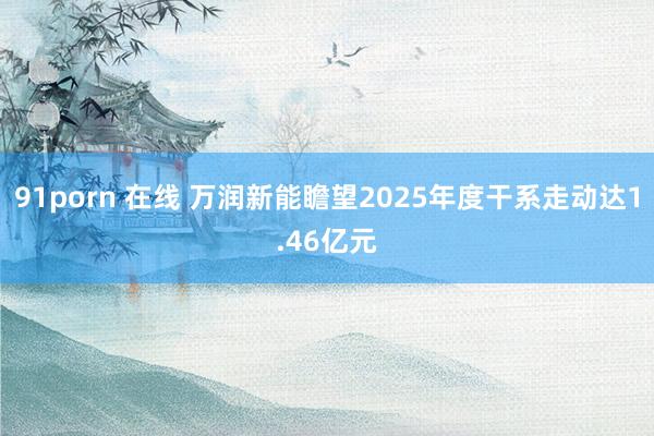 91porn 在线 万润新能瞻望2025年度干系走动达1.46亿元