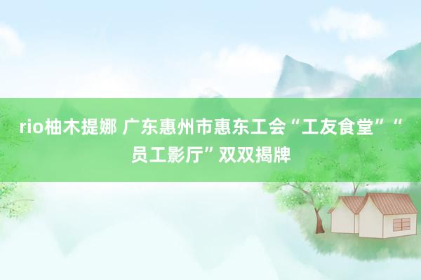 rio柚木提娜 广东惠州市惠东工会“工友食堂”“员工影厅”双双揭牌