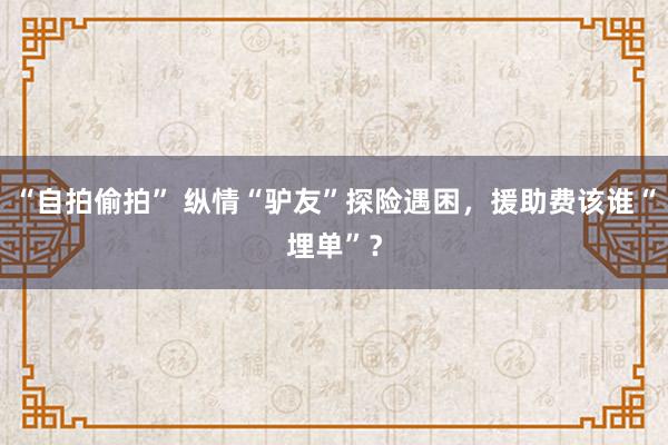 “自拍偷拍” 纵情“驴友”探险遇困，援助费该谁“埋单”？