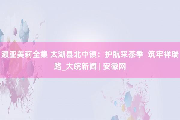 濑亚美莉全集 太湖县北中镇：护航采茶季  筑牢祥瑞路_大皖新闻 | 安徽网