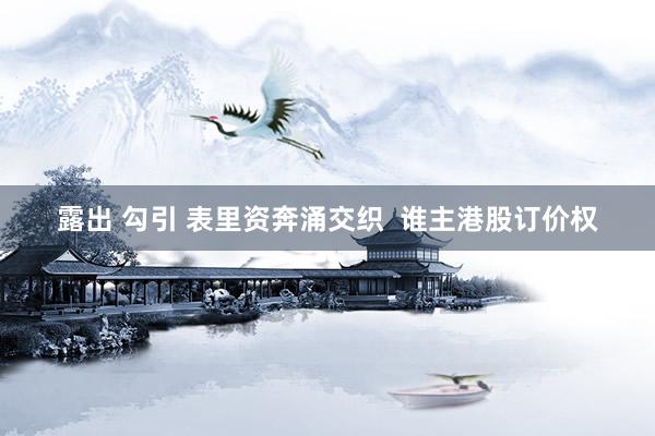 露出 勾引 表里资奔涌交织  谁主港股订价权